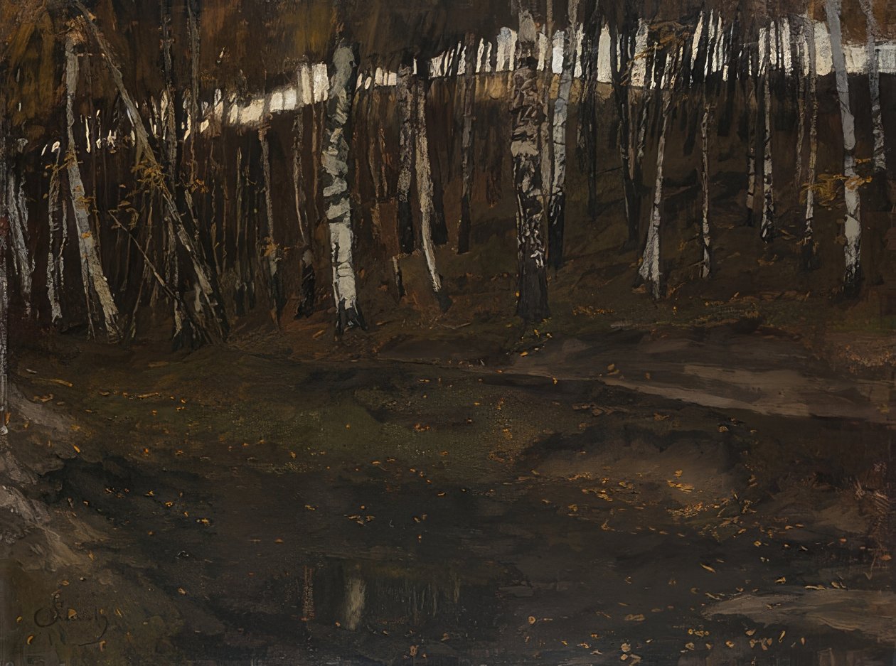Birkenwald autorstwa Carl Schuch