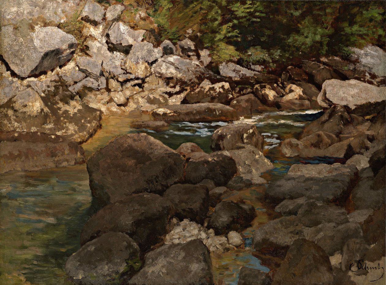 Górski Potok z Głazami, 1888-1889 autorstwa Carl Schuch
