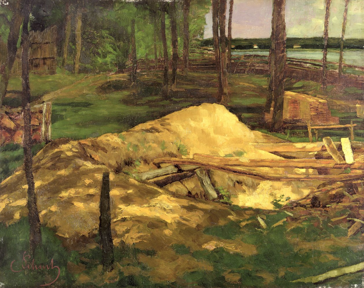 Trociny, 1876 autorstwa Carl Schuch