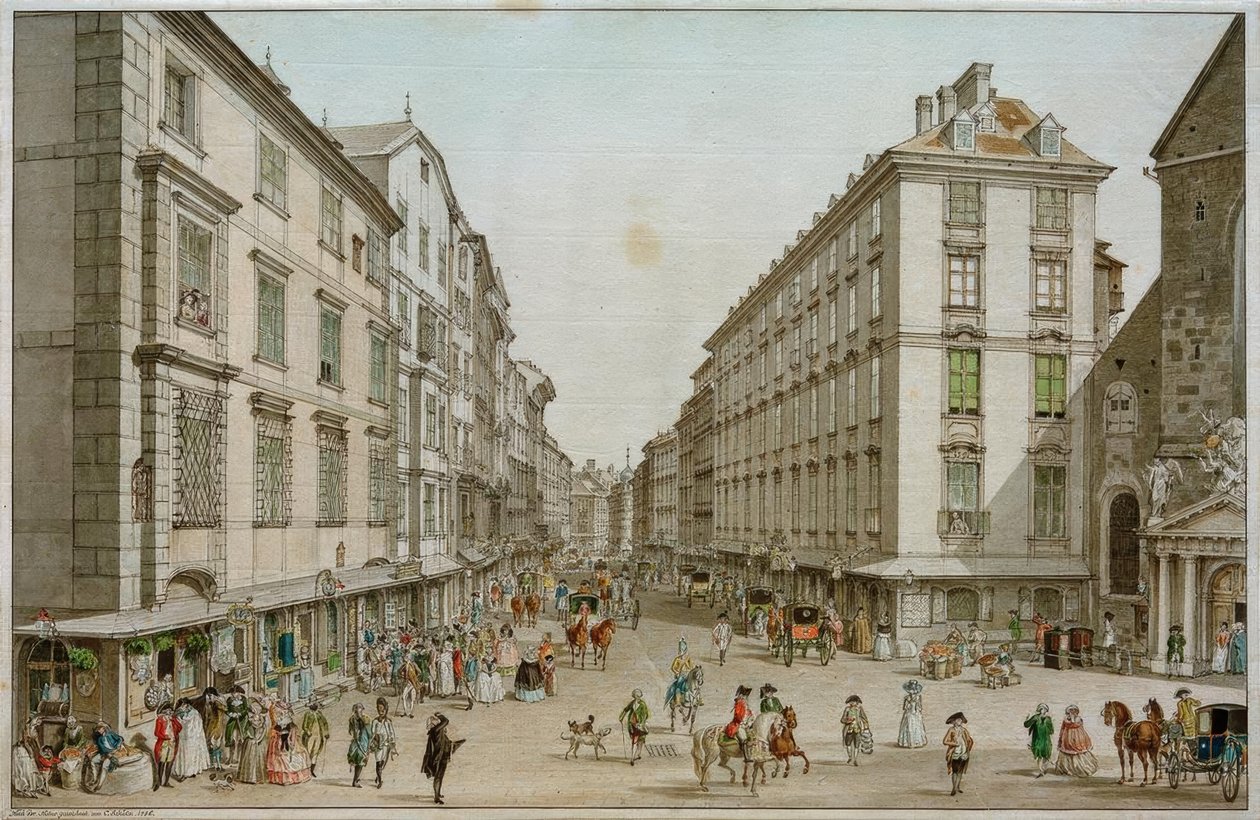 Kohlmarkt w Wiedniu autorstwa Carl Schütz