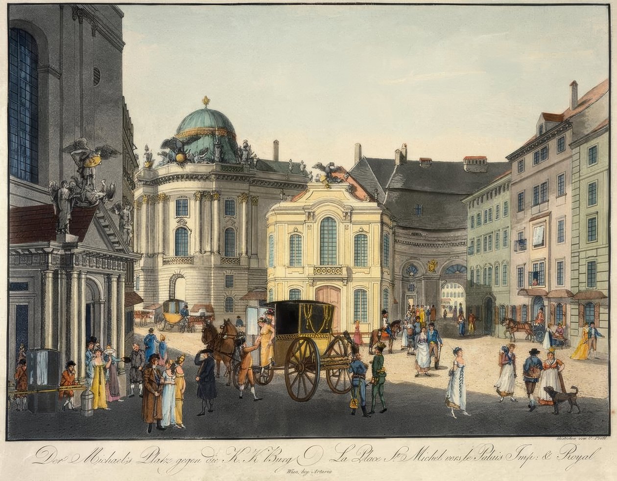 Michaelsplatz przeciwko K.K. Zamek autorstwa Carl Schütz
