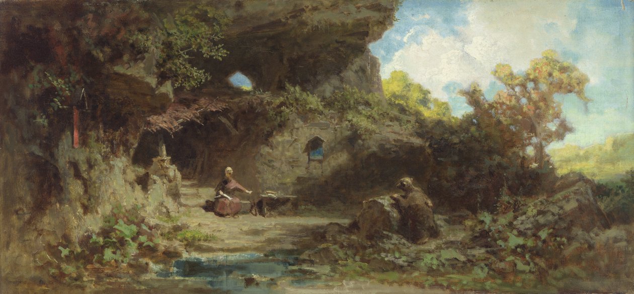 Pustelnik w górach autorstwa Carl Spitzweg