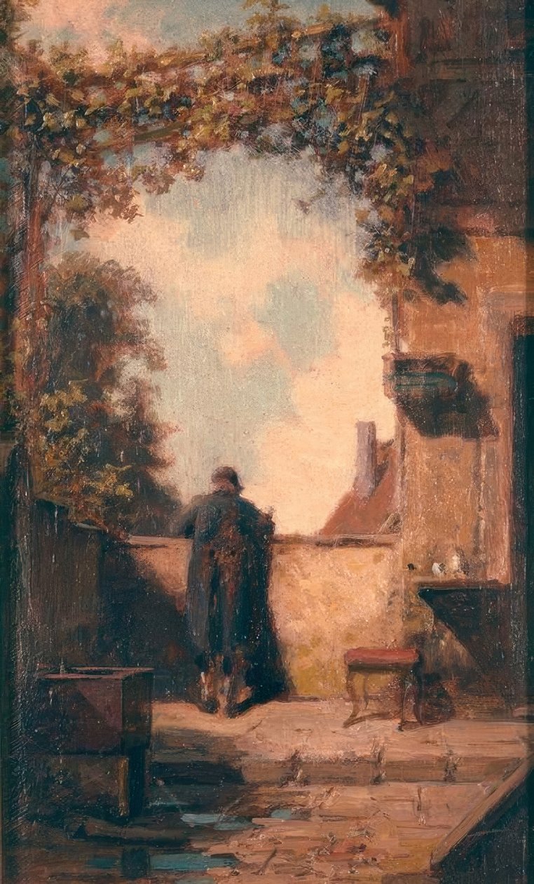 Stary człowiek na tarasie autorstwa Carl Spitzweg
