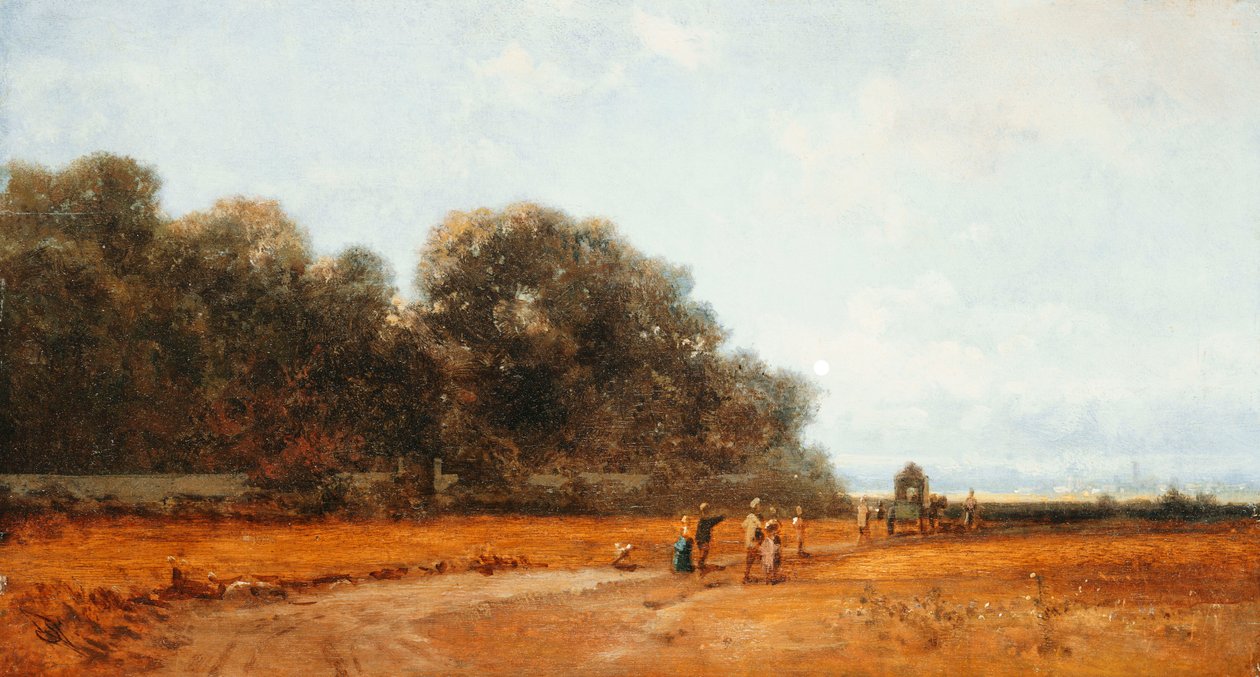 W parku Nymphenburger, Monachium autorstwa Carl Spitzweg