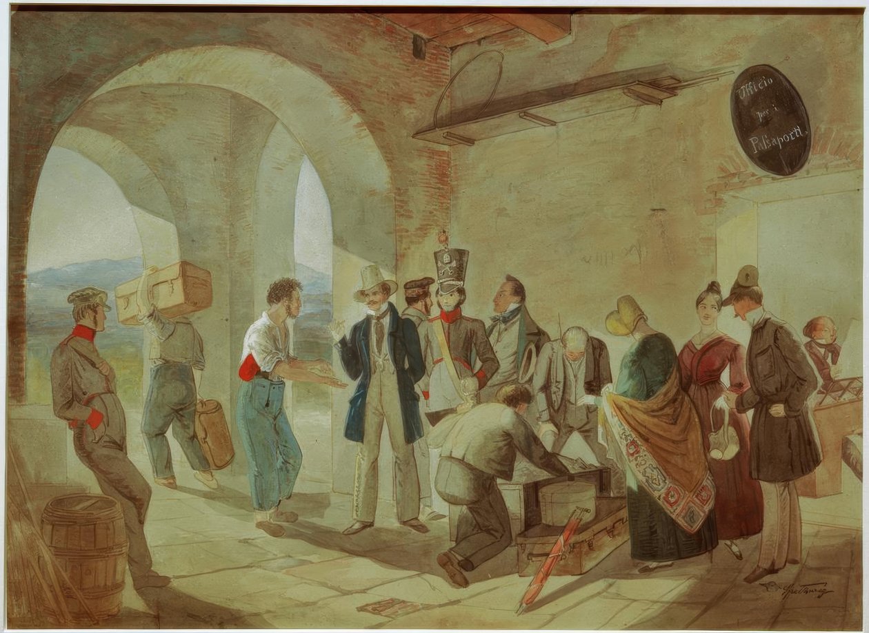 W urzędzie celnym autorstwa Carl Spitzweg
