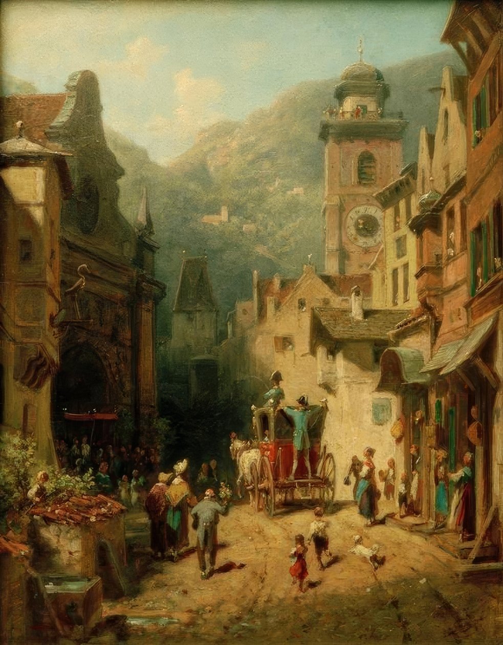 Wizyta ojca kraju autorstwa Carl Spitzweg