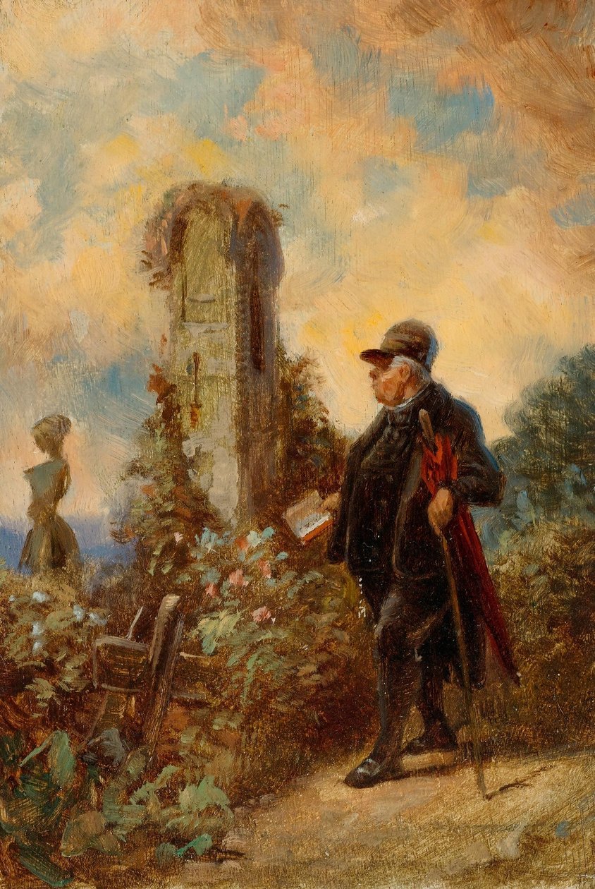Pastor z brewiarzem autorstwa Carl Spitzweg