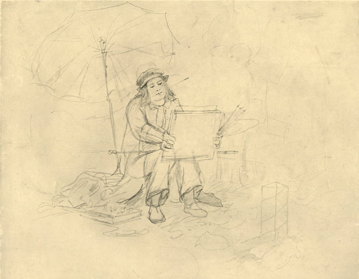 Der Landschaftsmaler II, połowa końca XIX wieku, ok. 1924. autorstwa Carl Spitzweg
