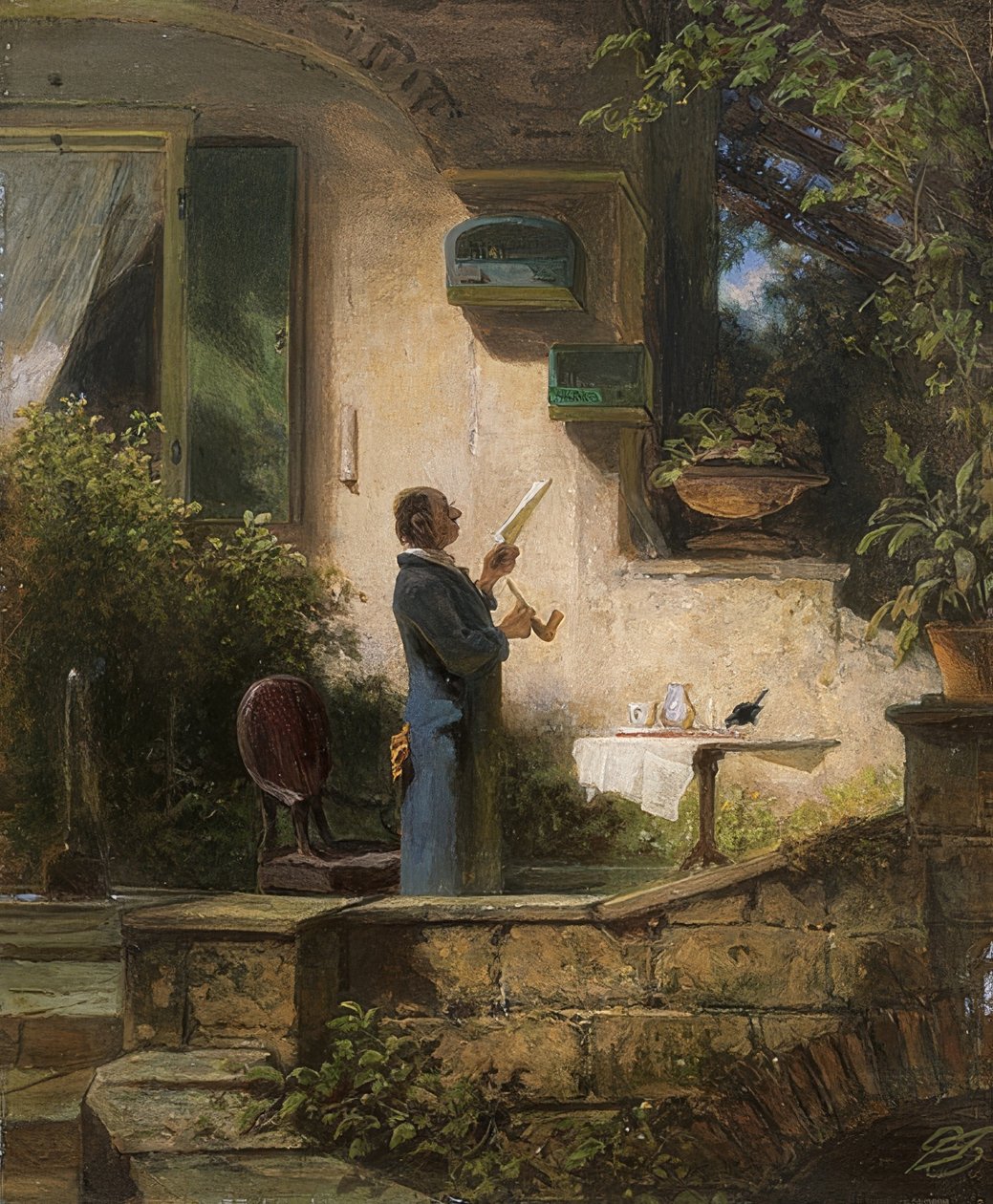 Ważny list. (Wykład) autorstwa Carl Spitzweg