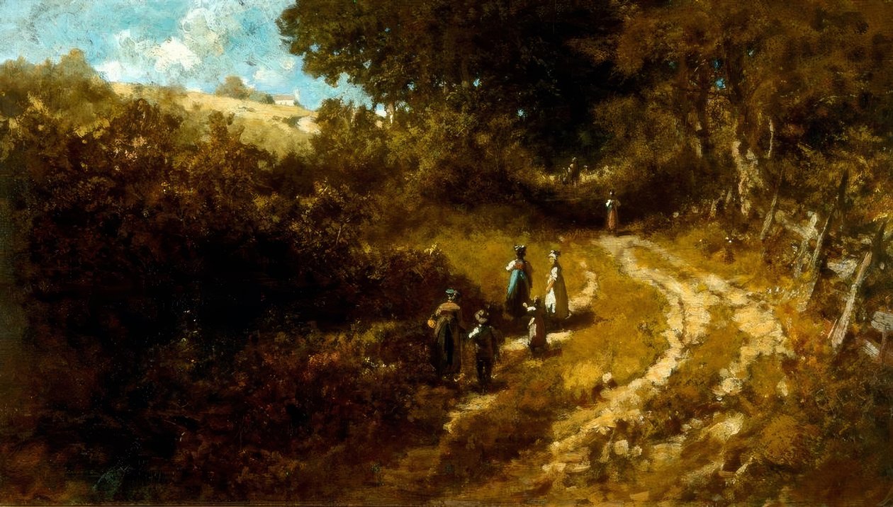 Kościół w pobliżu Dachau autorstwa Carl Spitzweg