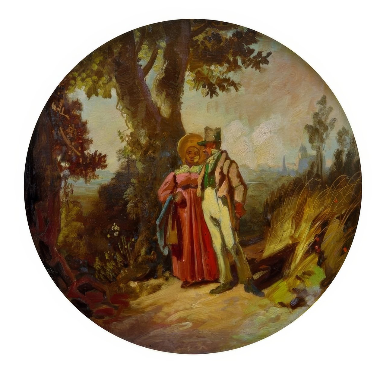 Spacerująca para obywatelska autorstwa Carl Spitzweg
