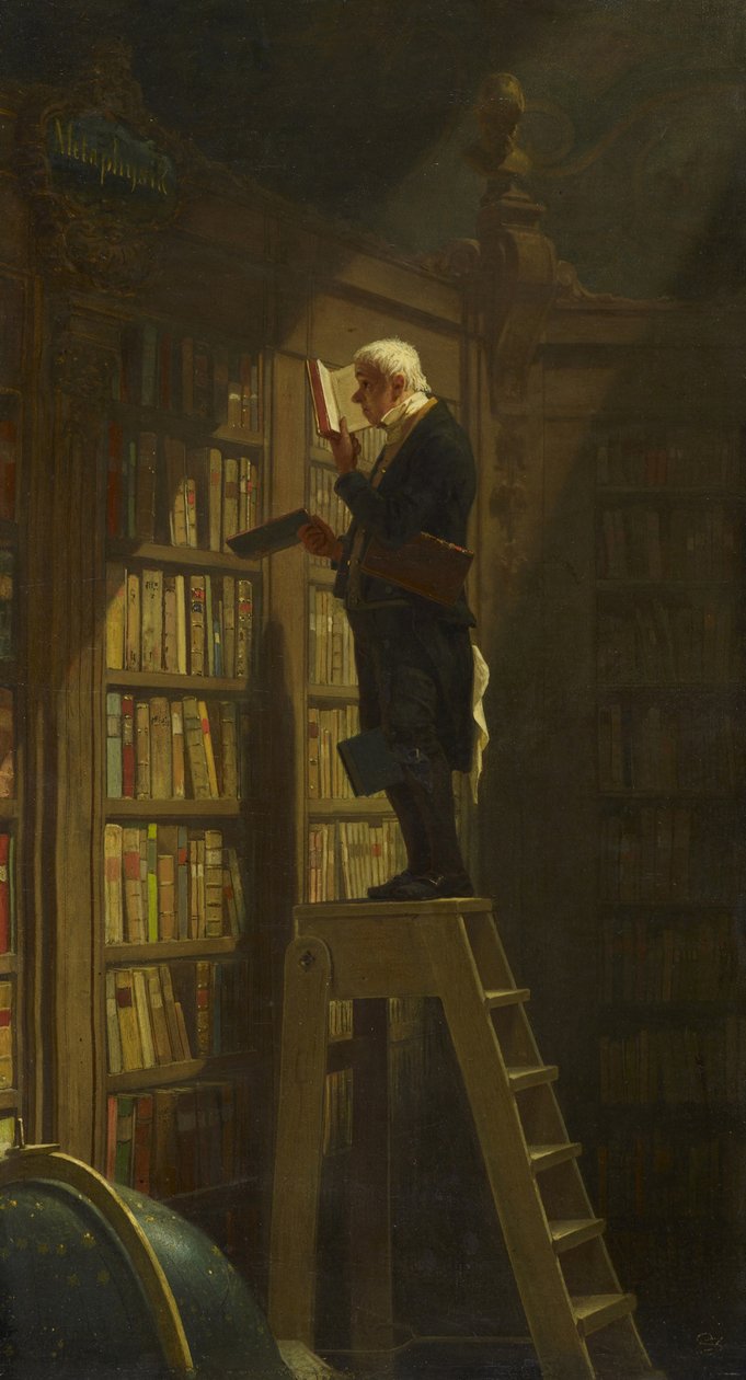 Mól książkowy, ok. 1850 autorstwa Carl Spitzweg