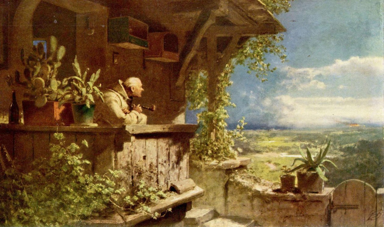 Podejrzany dym autorstwa Carl Spitzweg