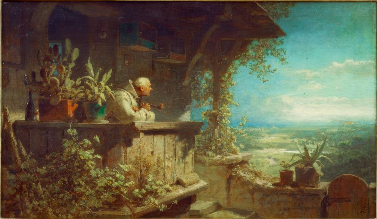 Podejrzany dym autorstwa Carl Spitzweg