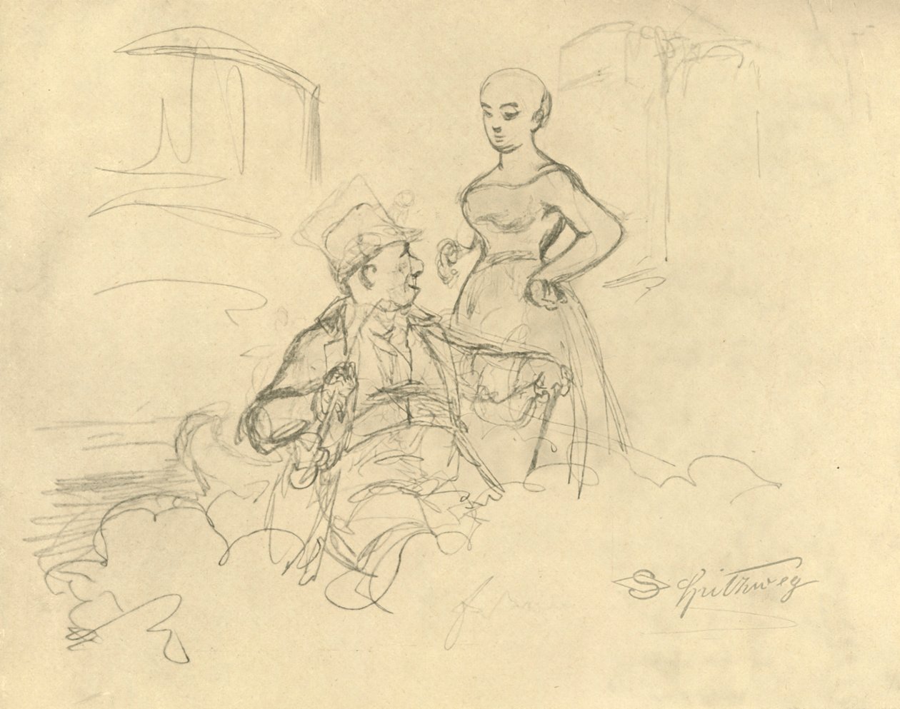 Co miłe, połowa końca XIX wieku, ok. 1924. autorstwa Carl Spitzweg