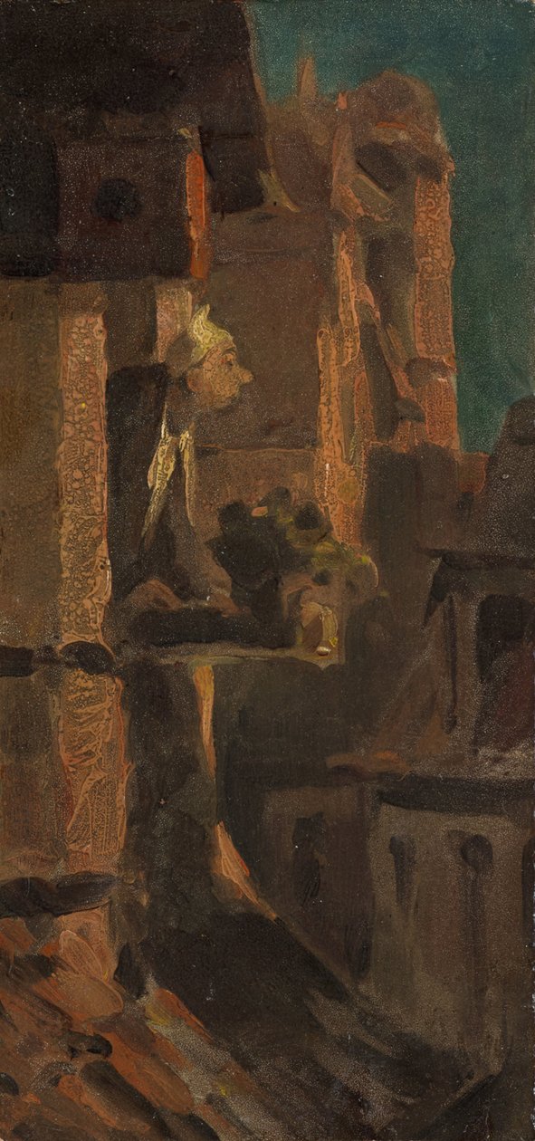 Gdzie jest ogień? autorstwa Carl Spitzweg