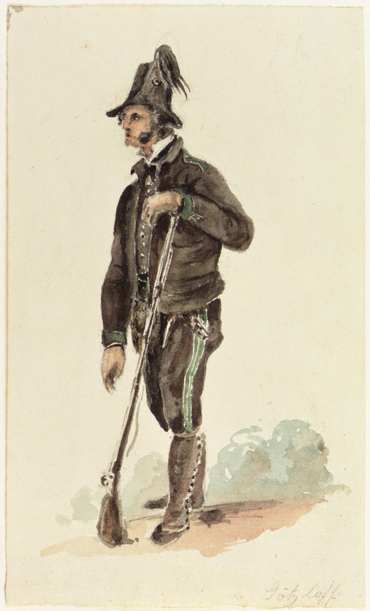 Włoski myśliwy, 1830 autorstwa Carl Wilhelm Goetzloff