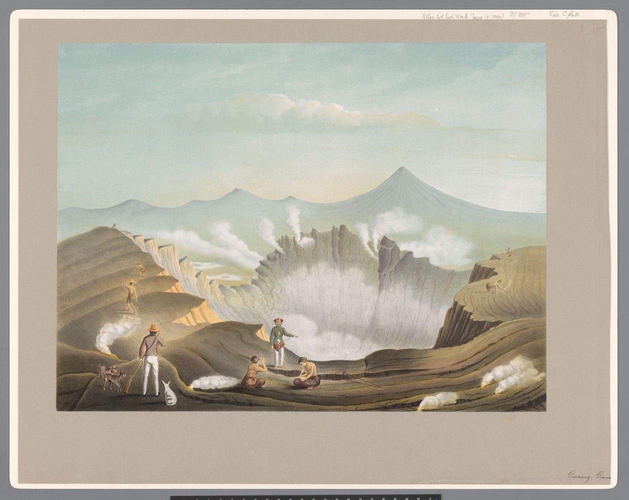 Wulkan Guntur w Zachodniej Jawie autorstwa Carl Wilhelm Mieling (possibly)
