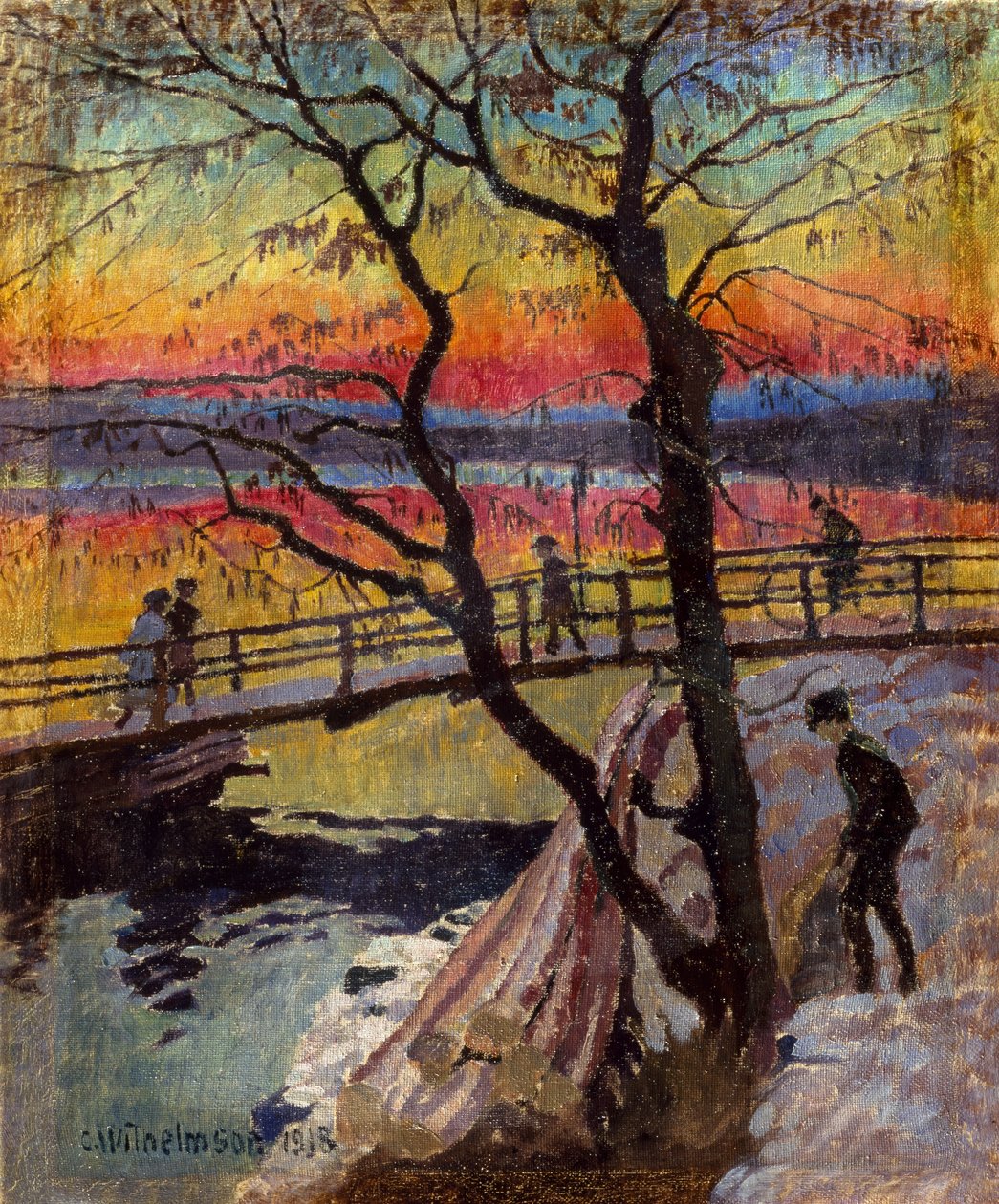 Kładka, Lidingobroń autorstwa Carl Wilhelm Wilhelmson