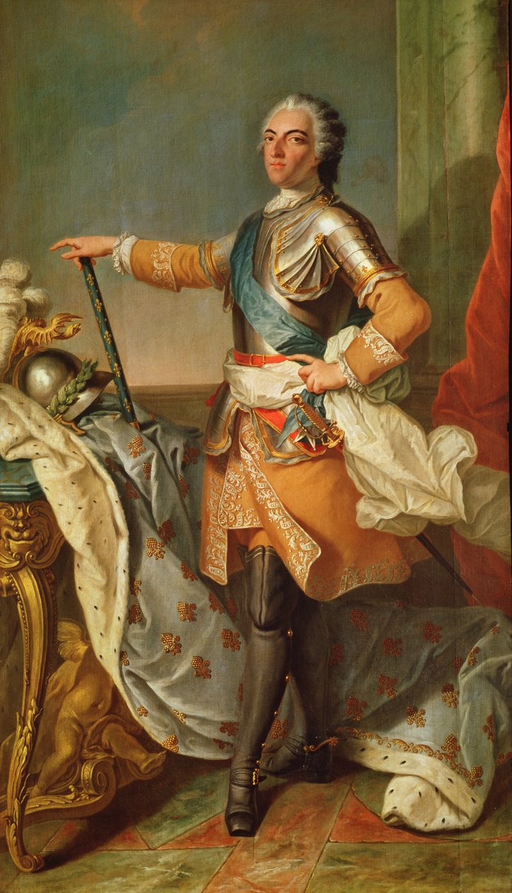 Portret Ludwika XV (1710-1774), króla Francji i Nawarry (1715-1774) autorstwa Carle van Loo