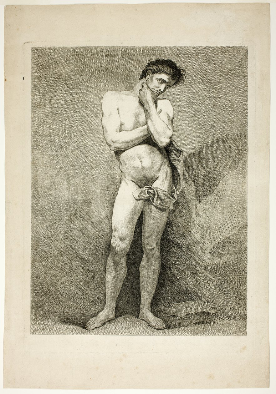 Rysunek, od Six Figures Académiques autorstwa Carle van Loo