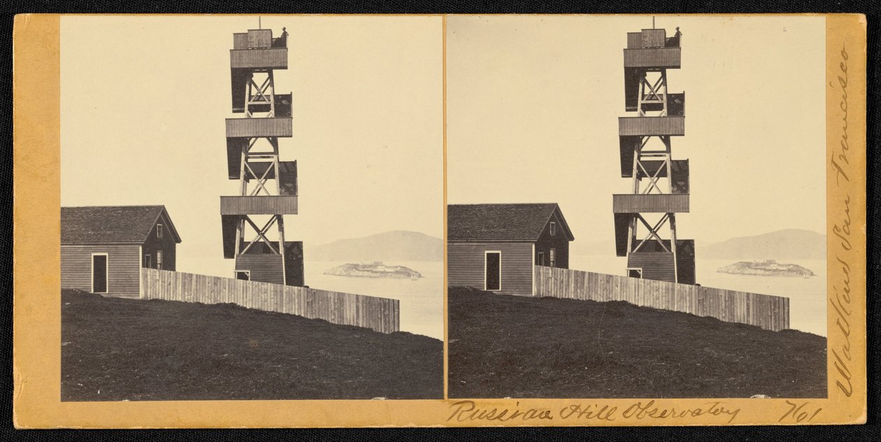 Obserwatorium Rosyjskiego Wzgórza autorstwa Carleton E. Watkins