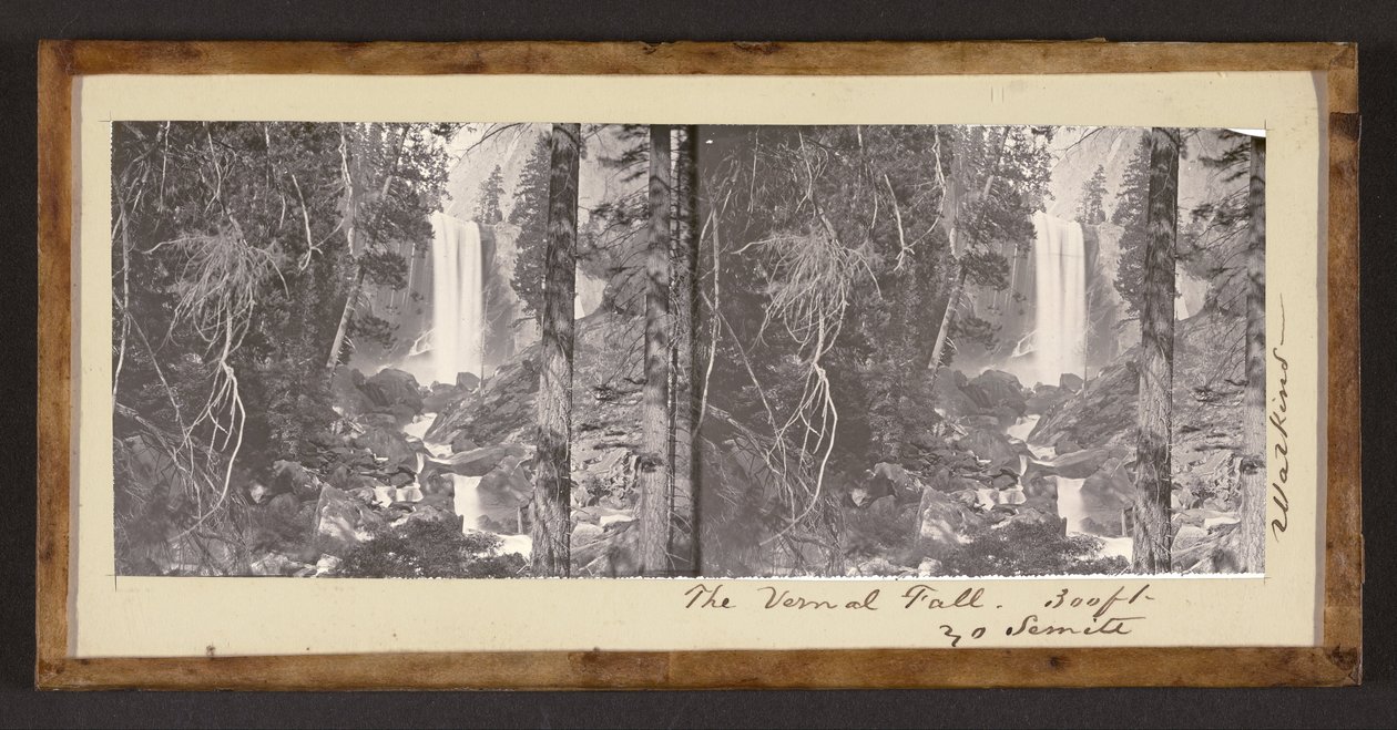 Wiosenny upadek. 300 stóp Yo Semite. autorstwa Carleton E. Watkins