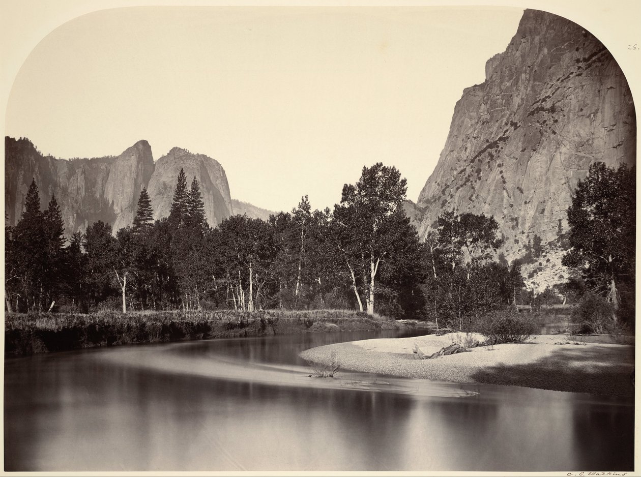 Widok z Camp Grove, Yosemite autorstwa Carleton E. Watkins