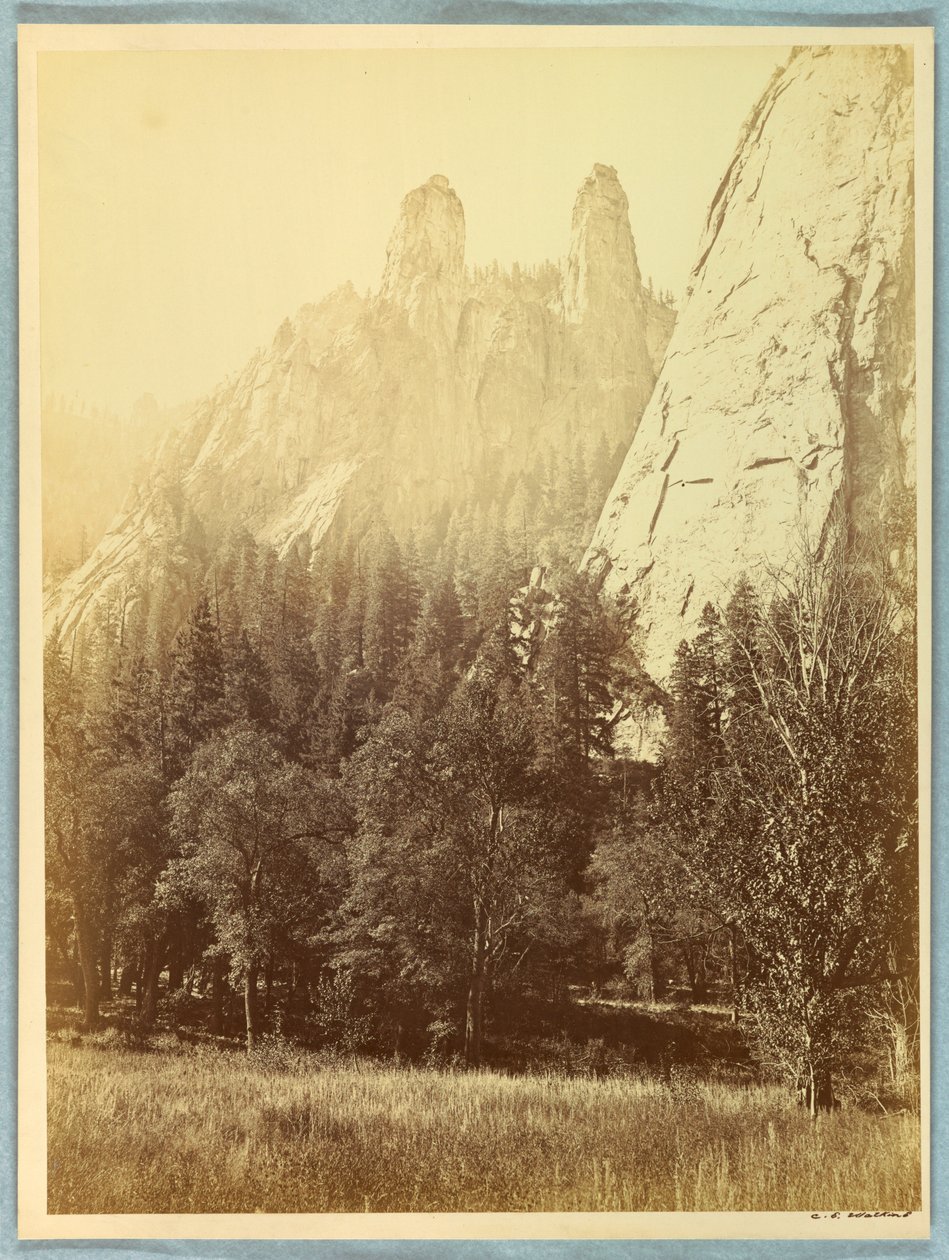 Iglice katedry, Yosemite autorstwa Carleton E. Watkins