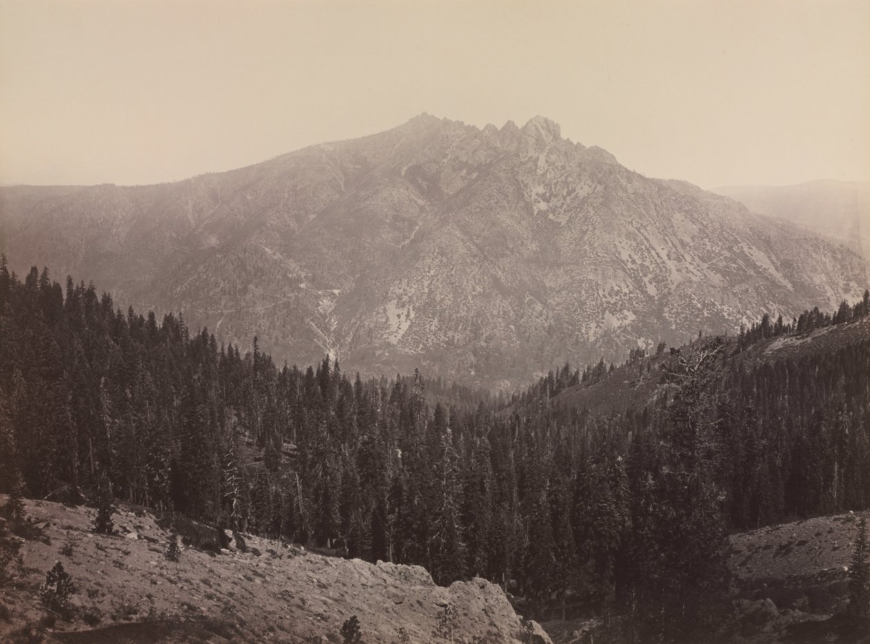 Davoncastle Butte, Sierra Nevada, ok. 1930 r. 1866-1870. autorstwa Carleton E. Watkins