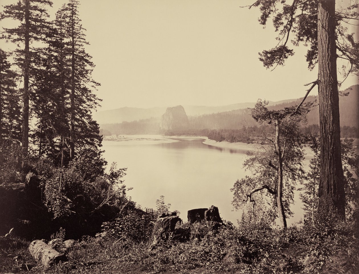 Castle Rock, Columbia River autorstwa Carleton Watkins