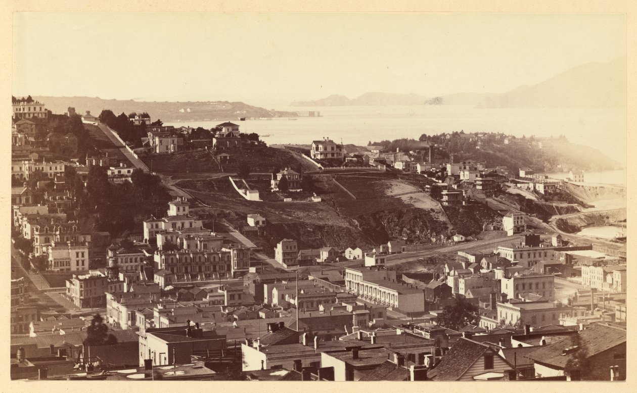 [Golden Gate z Telegraph Hill, San Francisco]. autorstwa Carleton Watkins