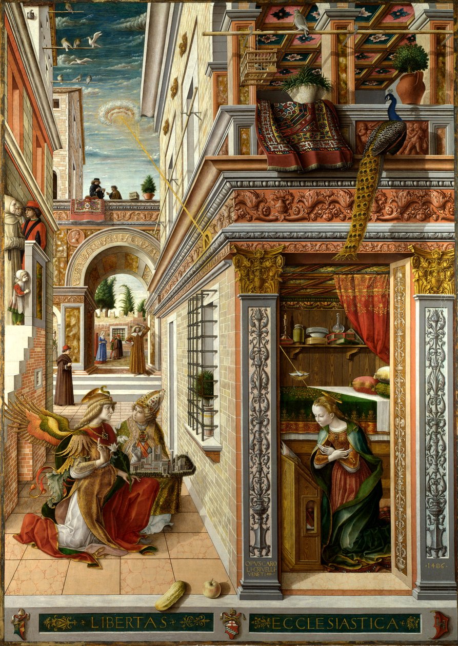 Zwiastowanie ze św. Emidiuszem autorstwa Carlo Crivelli