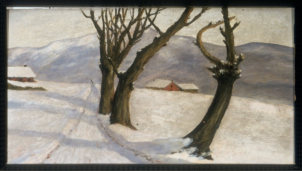 Pejzaż zimowy, ok. 1920 autorstwa Carlo Ferrario