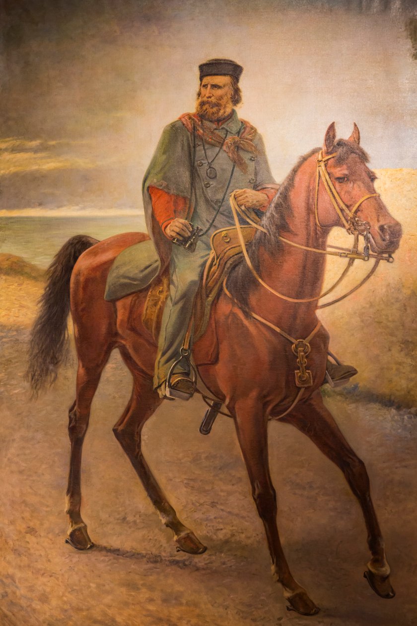 Giuseppe Garibaldi na koniu autorstwa Carlo (after) Ademollo