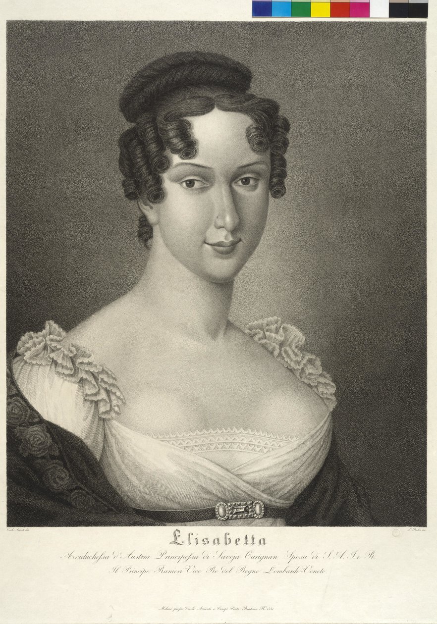 Księżniczka Sabaudii Carignan Elisabeth autorstwa Carlo Arienti