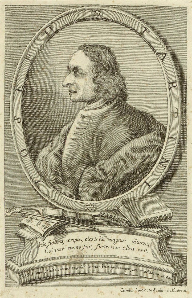 Przedstawiona osoba:  Giuseppe Tartini autorstwa Carlo Calcinotto
