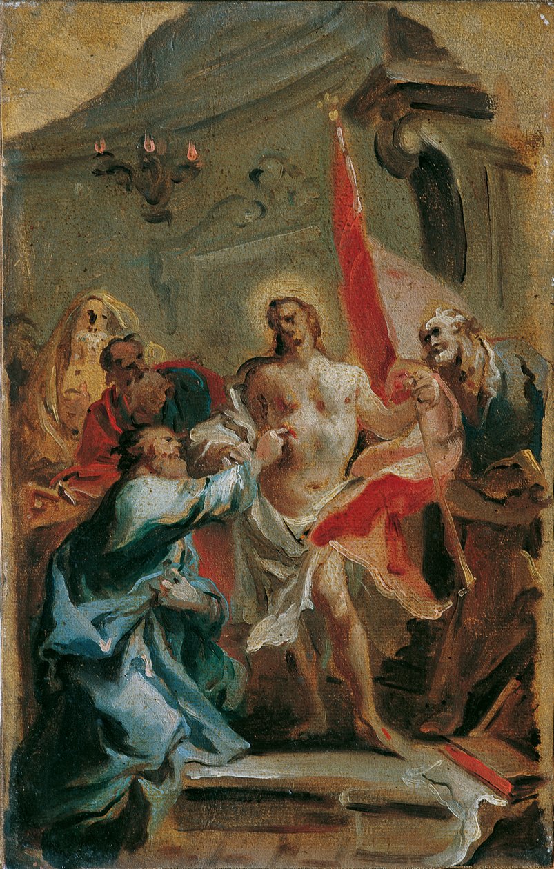 Chrystus i niewierny Tomasz autorstwa Carlo Carlone