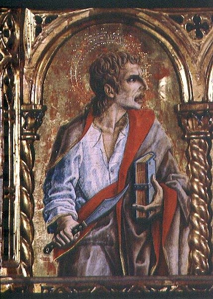 Św. Bartłomiej, fragment z poliptyku Sant