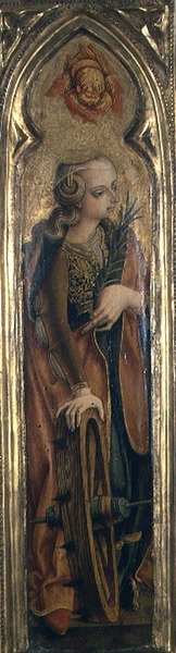 Św. Katarzyna Aleksandryjska (tempera na panelu) autorstwa Carlo Crivelli