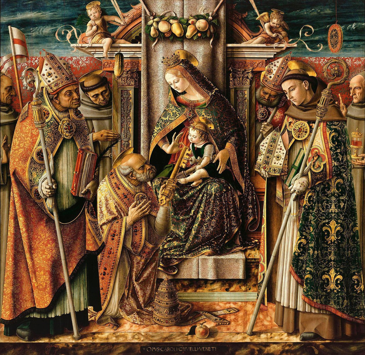 Dostarczenie kluczy, ok. godz. 1490 autorstwa Carlo Crivelli
