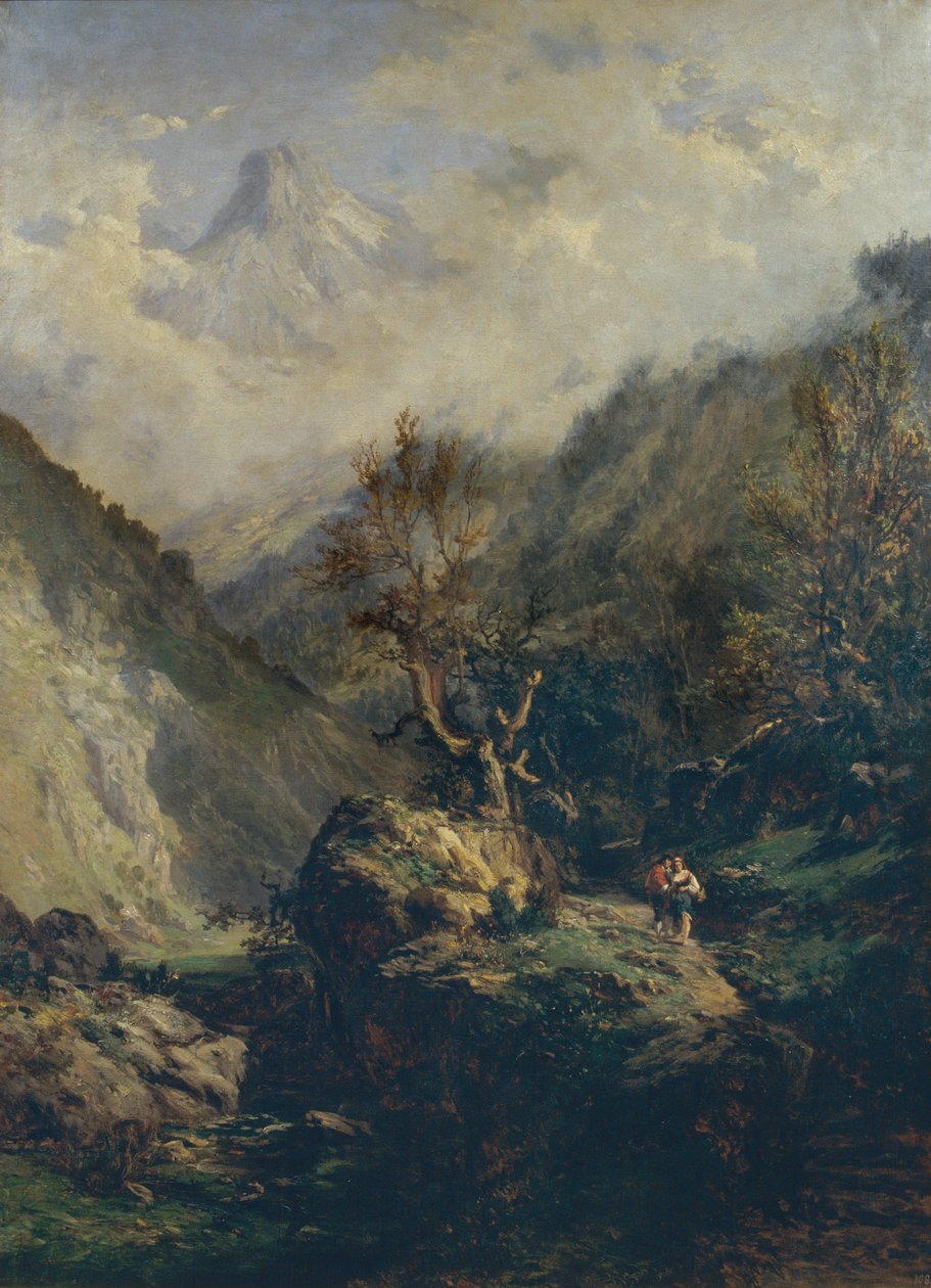 Góry w Asturii autorstwa Carlos de Haes