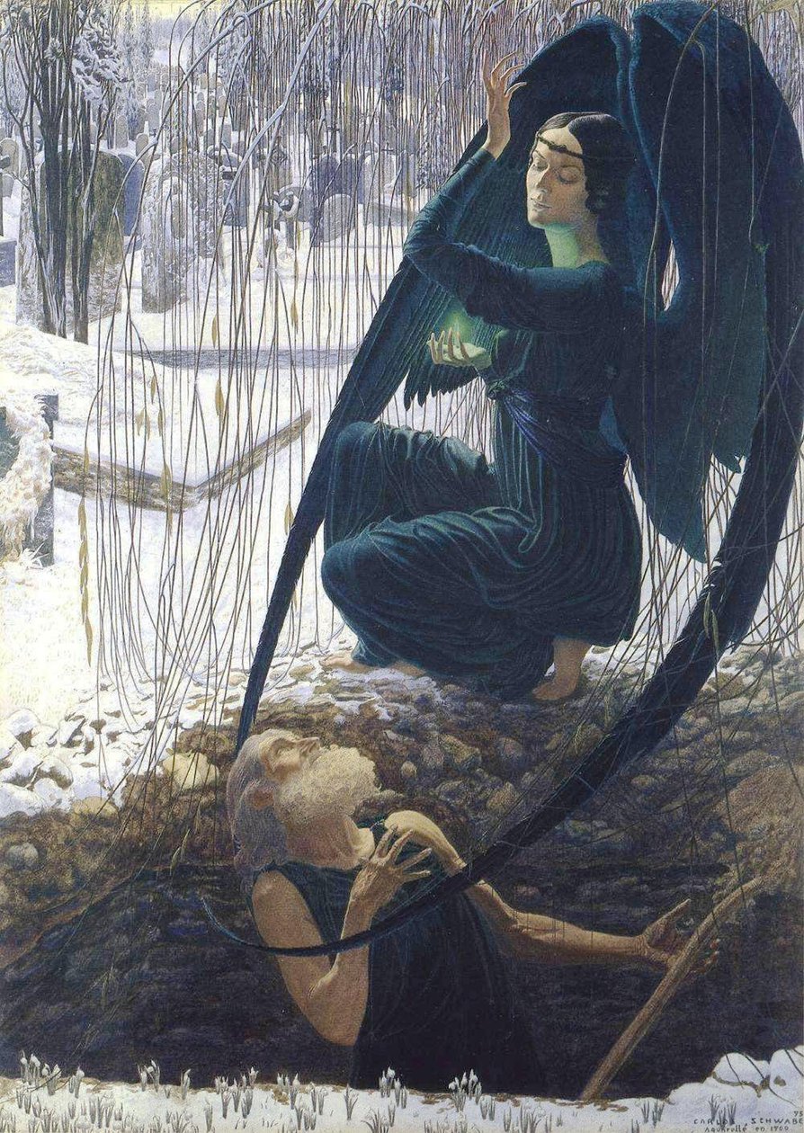 Śmierć i szczegóły Grabarza autorstwa Carlos Schwabe