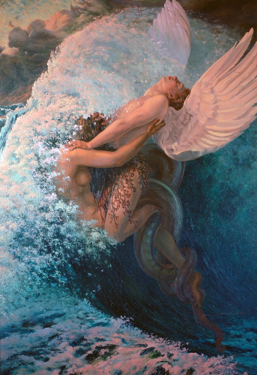 Śledziona i ideał, 1907 autorstwa Carlos Schwabe