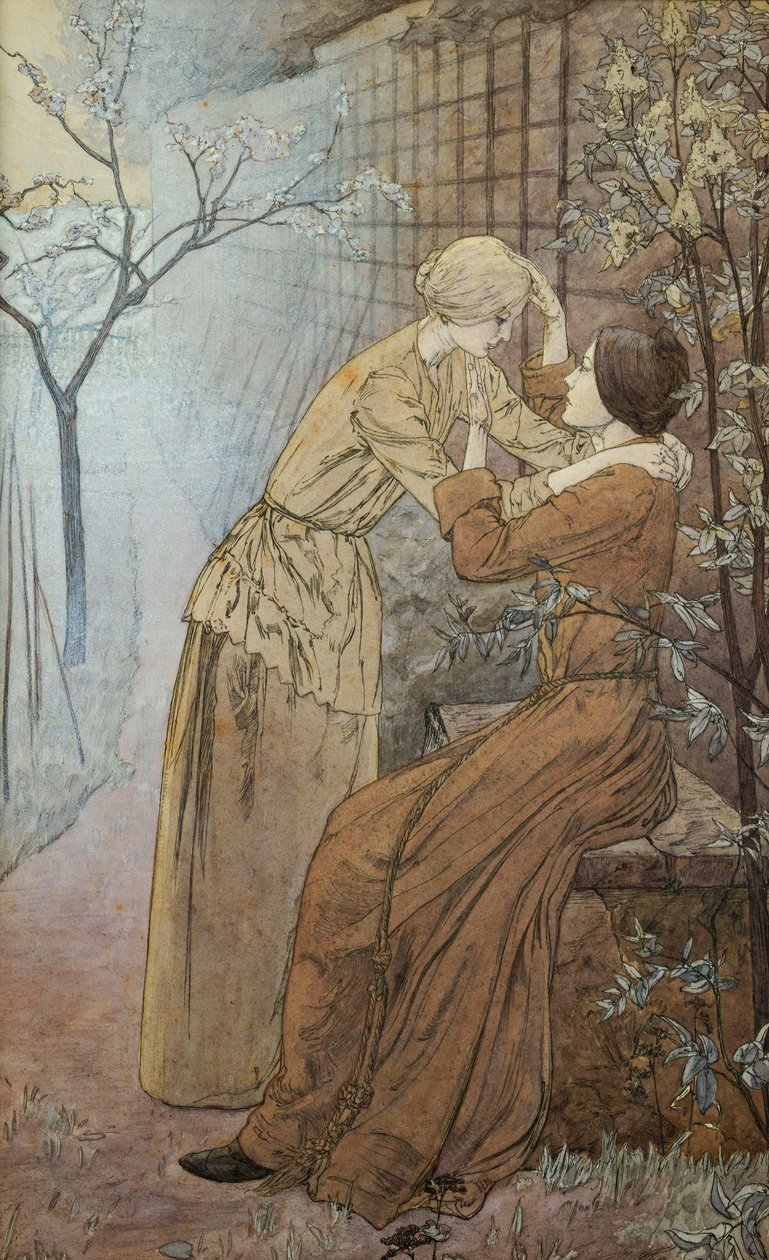 Spotkanie, 1892 autorstwa Carlos Schwabe