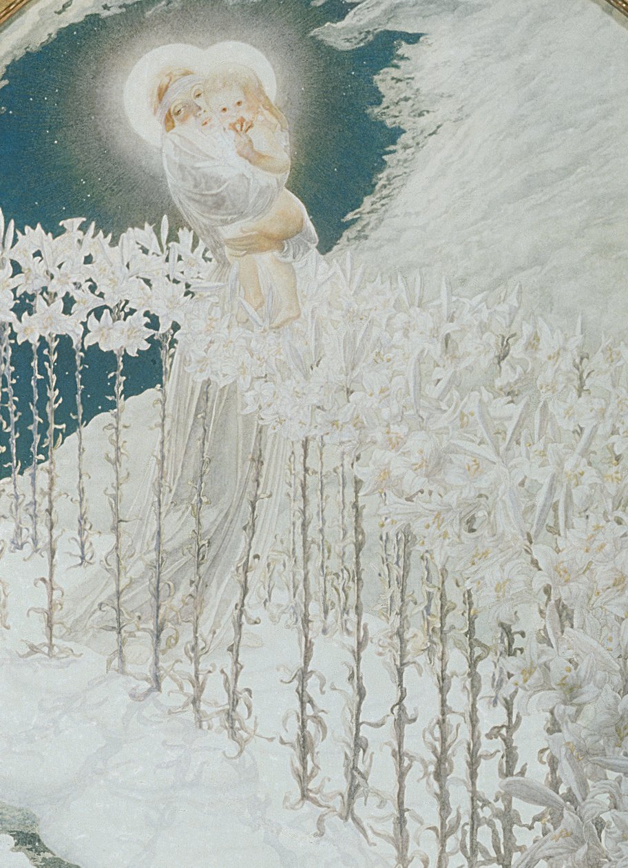 Dziewica z Lilii, 1899 autorstwa Carlos Schwabe