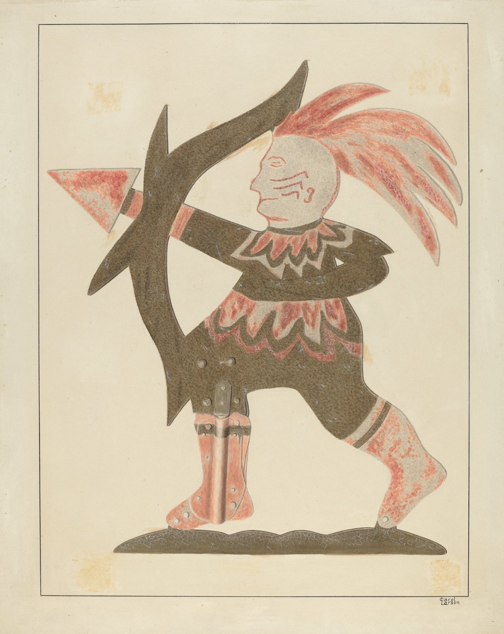 Indyjski wiatrowskaz, c. 1936. autorstwa Carol Larson