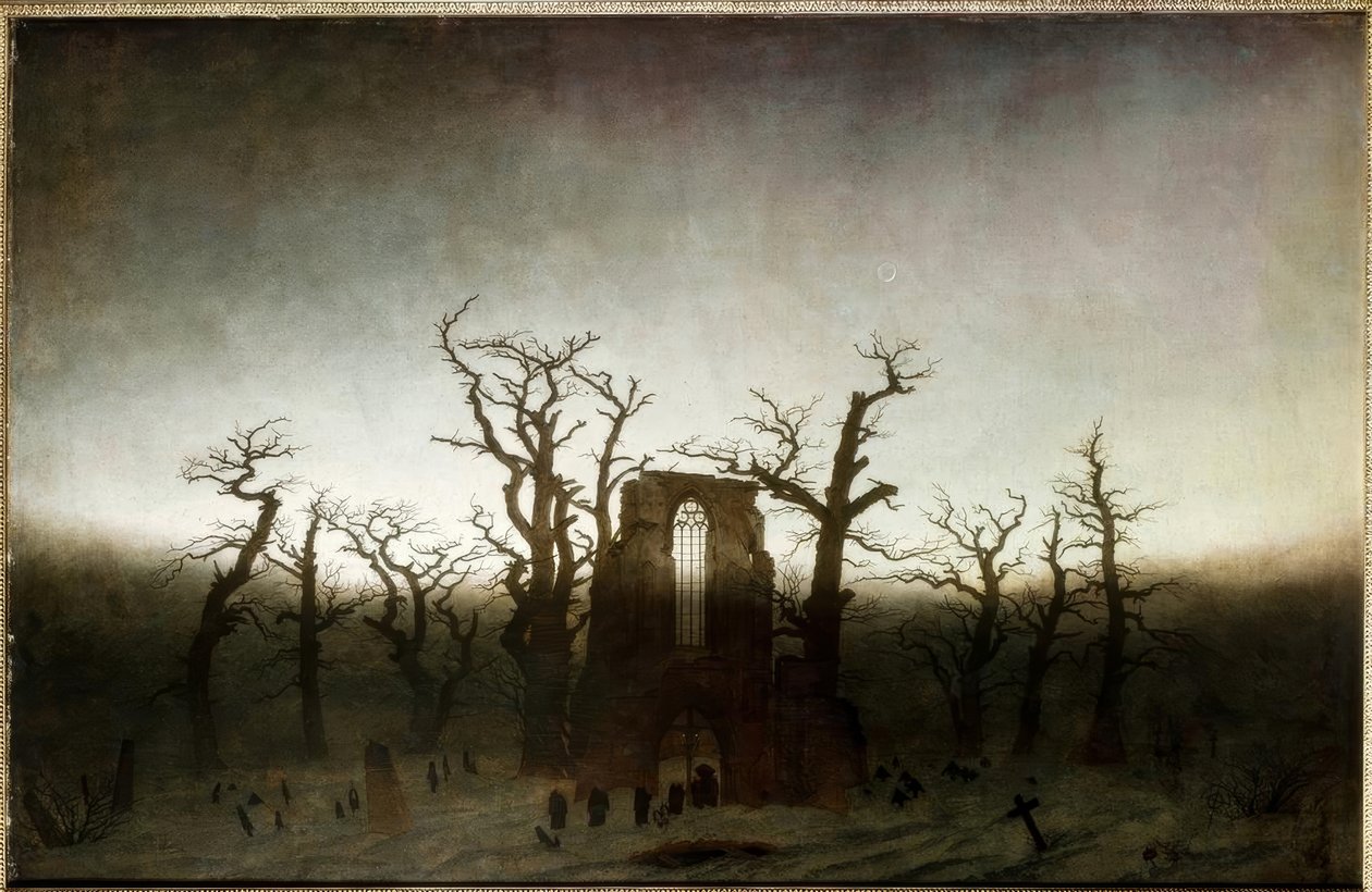 Opactwo w lesie dębowym autorstwa Caspar David Friedrich