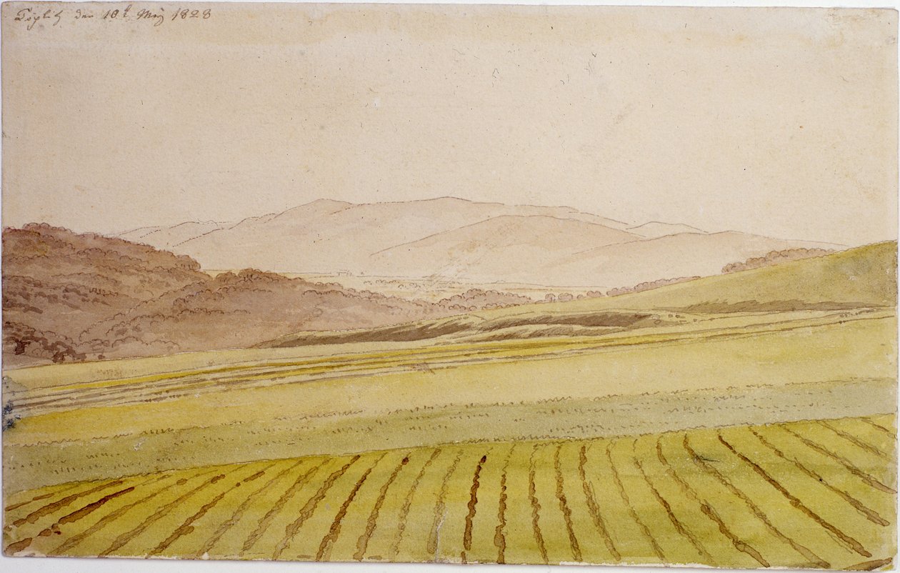 Czeski krajobraz autorstwa Caspar David Friedrich