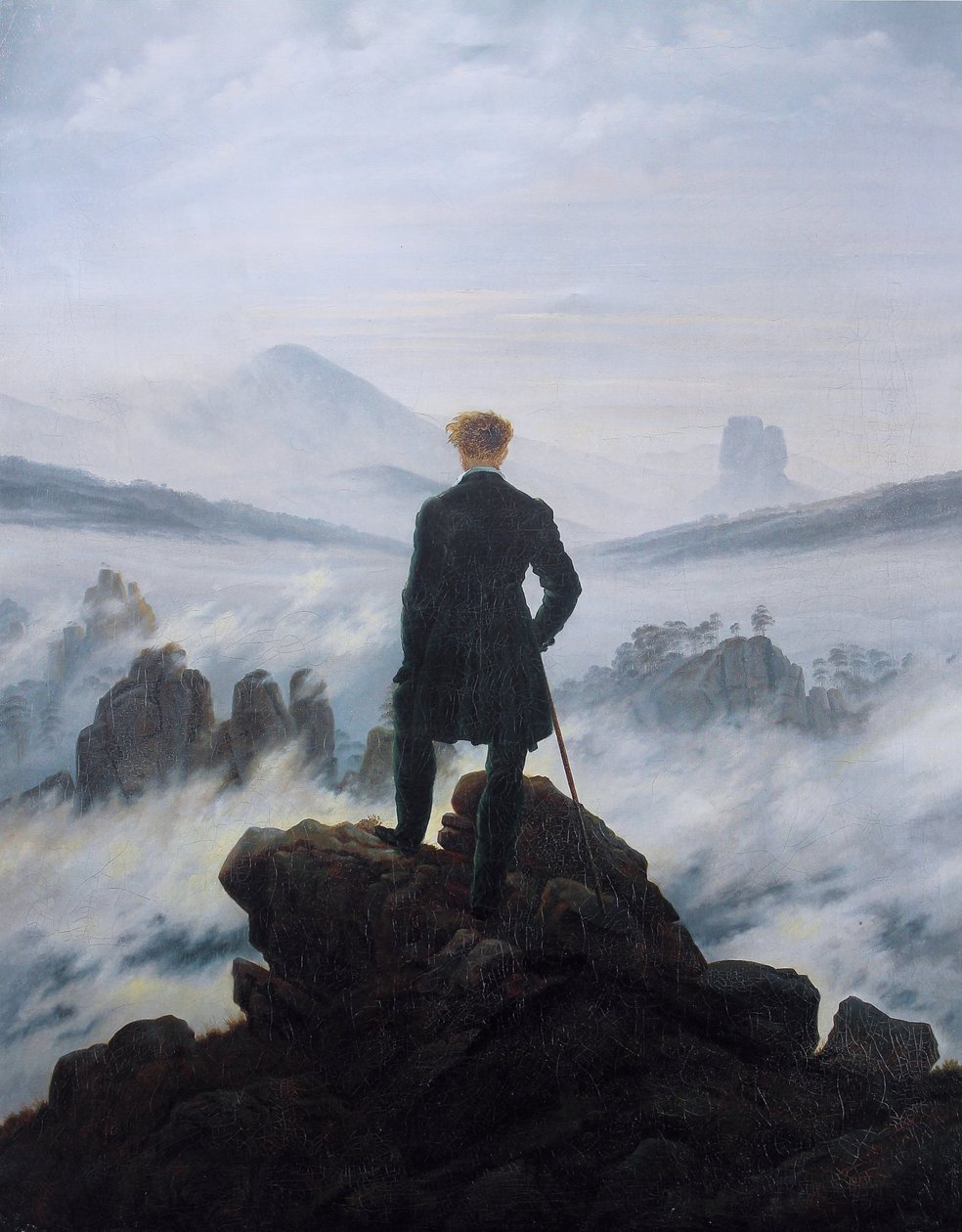 Wędrowiec po morzu Nebel autorstwa Caspar David Friedrich